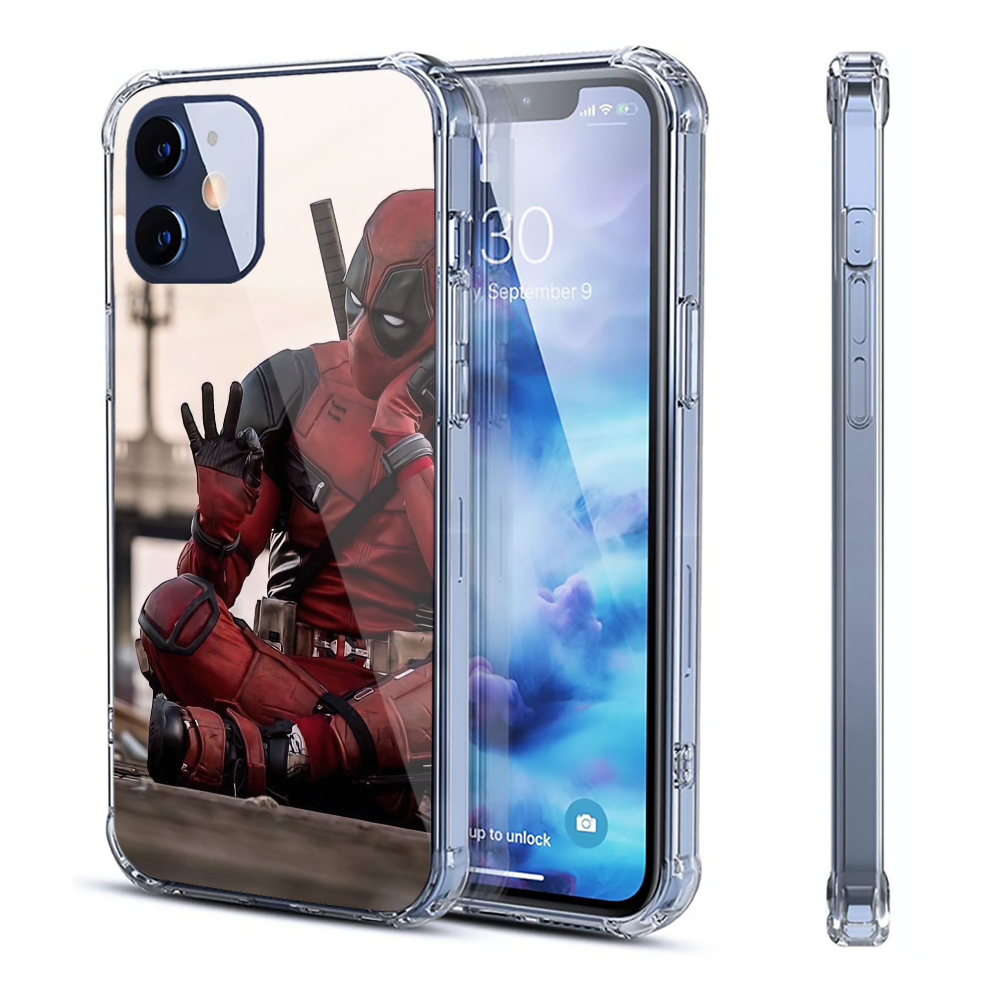 （画像用） Deadpool デッドプール 【iPhone 12シリーズ対応】透明スマホケース（クリアソフトケース）